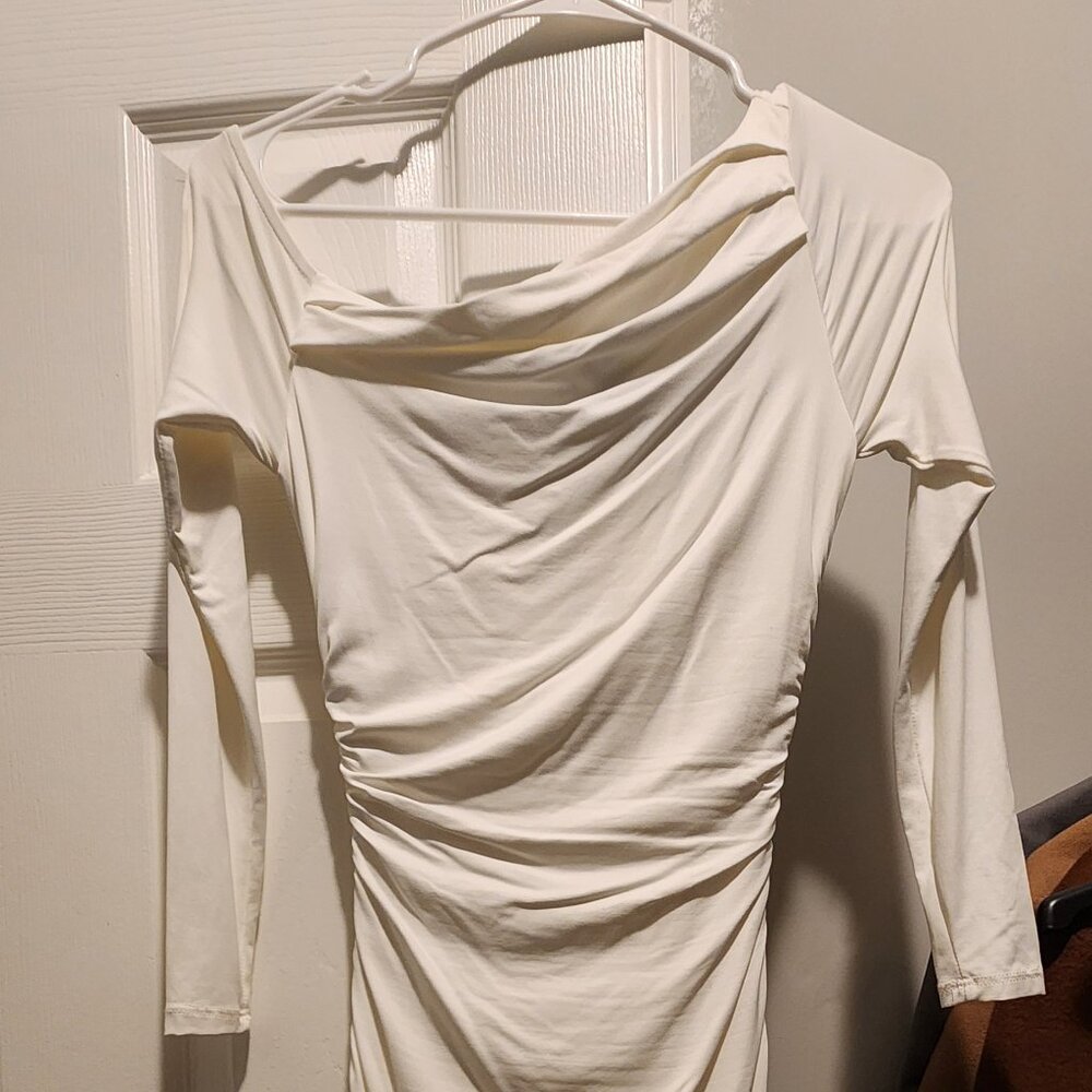 Silky off the shoulder dress